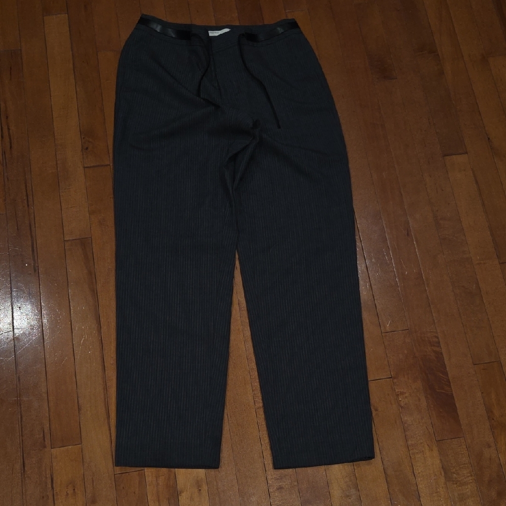 Perry Ellis Charcoal Pinstripe Dress Pants